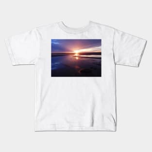 Purple Sunset Road of Light Kids T-Shirt